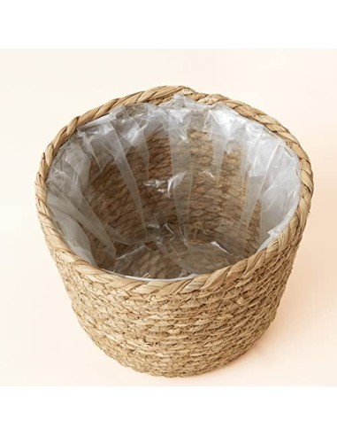 La Jolíe Muse Cesta de Plantas de Hierba Marina en el Interior y en el Exterior, Cubierta de Macetas, Contenedores de Plantas