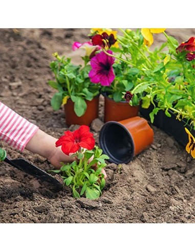 Macetas de Plástico Pequeña, Mengxin 50 Piezas Mini Macetas Semillero con 100 Piezas Etiquetas Plantas Macetas de Vivero de P
