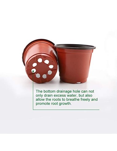 Macetas de Plástico Pequeña, Mengxin 50 Piezas Mini Macetas Semillero con 100 Piezas Etiquetas Plantas Macetas de Vivero de P
