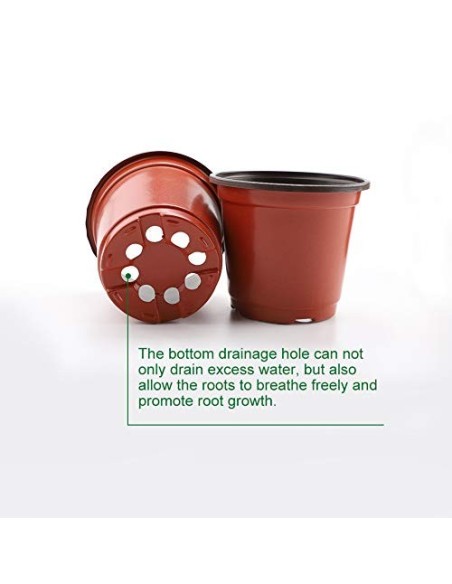 Macetas de Plástico Pequeña, Mengxin 50 Piezas Mini Macetas Semillero con 100 Piezas Etiquetas Plantas Macetas de Vivero de P