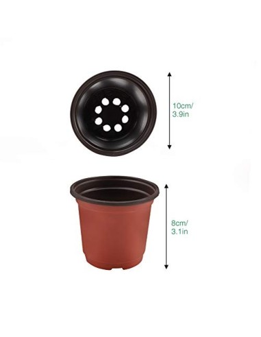 Macetas de Plástico Pequeña, Mengxin 50 Piezas Mini Macetas Semillero con 100 Piezas Etiquetas Plantas Macetas de Vivero de P