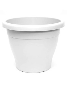 Acan Maceta de plástico Redonda para Plantas y Flores Mediterránea con Orificios Inferiores. Recipiente, macetero para jardín