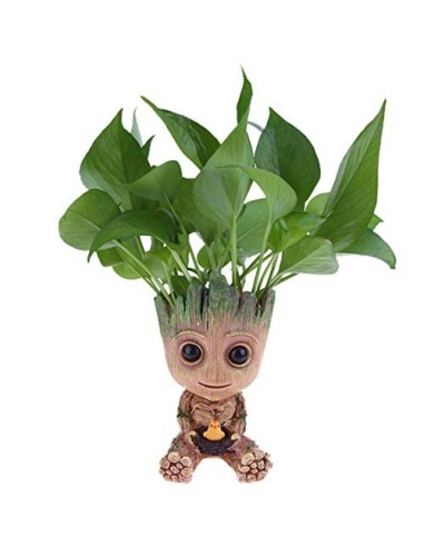 SLOCME Baby Groot - Macetero de guardianes de la galaxia para soporte de bolígrafo, adorno de escritorio, maceta de plantas c