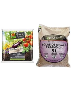 Compo Humus Lombriz 10L, 36X34.5X6 Cm + Sustratos - Sustrato Bolas Arcilla Expandida 5L - Batlle