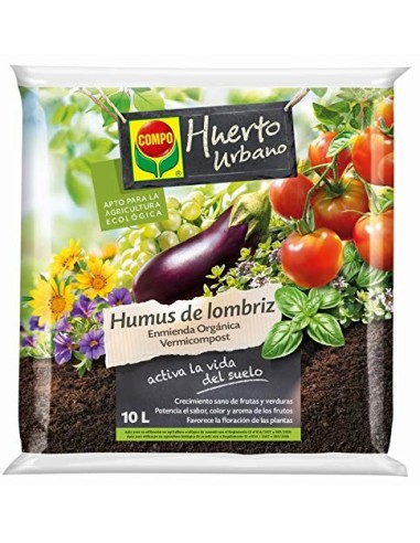 Compo Humus Lombriz 10L, 36X34.5X6 Cm + Sustratos - Sustrato Bolas Arcilla Expandida 5L - Batlle