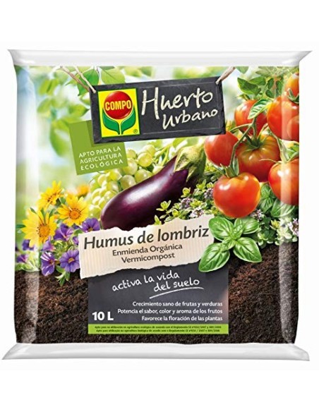 Compo Humus Lombriz 10L, 36X34.5X6 Cm + Sustratos - Sustrato Bolas Arcilla Expandida 5L - Batlle