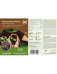CULTIVERS Humus de Lombriz Ecológico 3 L Universal. Abono para Plantas. Fertilizante Orgánico 100% Natural. Reconstituyente d 2