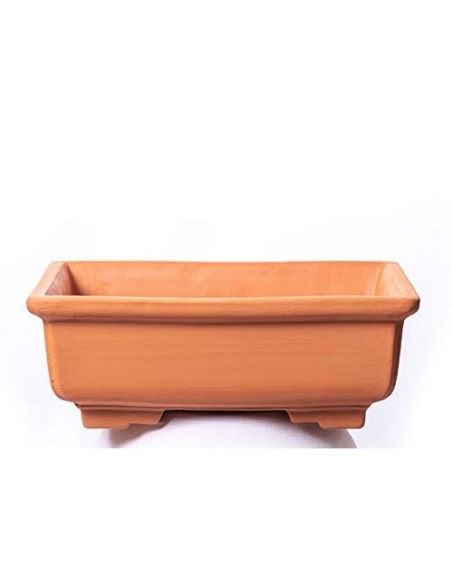 Maceta DE Barro para Bonsai+Plato.Modelo Kobe.Medidas 28X22X10