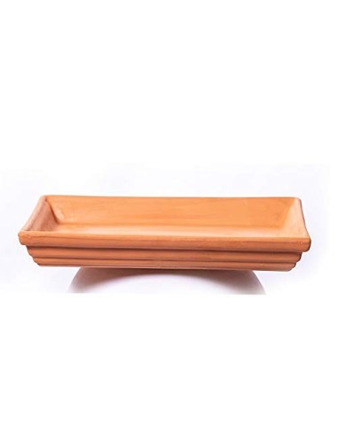 Maceta DE Barro para Bonsai+Plato.Modelo Kobe.Medidas 28X22X10