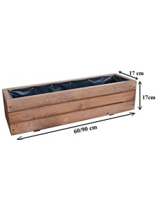 Nouveau bac à fleurs en bois tOP pot de fleurs pour jardin et terrasse montée d6 noix Länge 60cm 2
