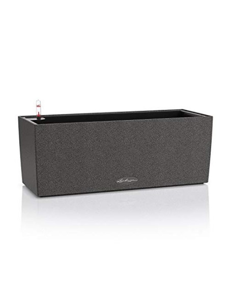 LECHUZA BALCONERA Stone 50 Maceta de riego automático para Interiores y Exteriores, Mesa y Caja de Ventana con Orificio de Dr
