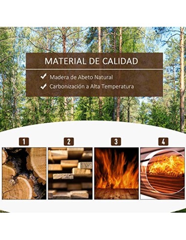 Outsunny Huerto Urbano Jardinera Macetero de Madera Arriate de Jardín Rectangular con Patas para Flores Plantas Cultivos 100x