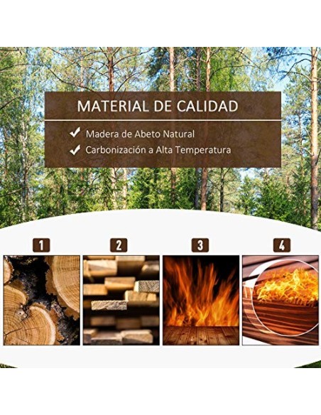 Outsunny Huerto Urbano Jardinera Macetero de Madera Arriate de Jardín Rectangular con Patas para Flores Plantas Cultivos 100x