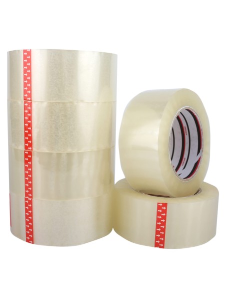 Cinta Embalar Transparente 48mm Precinto Cinta adhesiva para Cajas y Paquetes