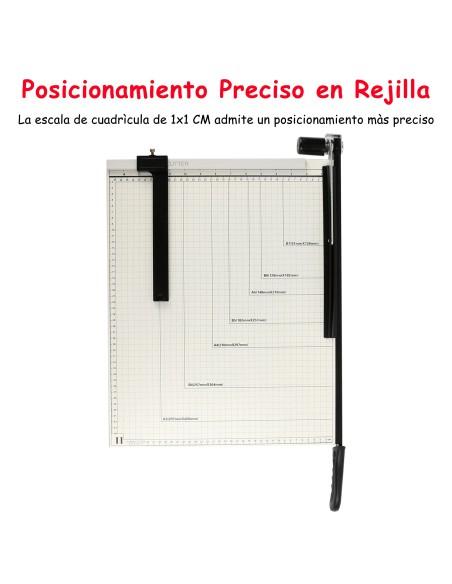Guillotina de Papel  Base de Metal Cortador de Papel 12 hojas de Capacidad Profesional para Papelería Fotográfica Oficina