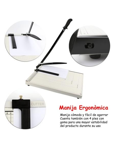 Guillotina de Papel  Base de Metal Cortador de Papel 12 hojas de Capacidad Profesional para Papelería Fotográfica Oficina