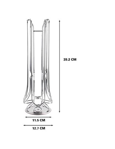 EXZACT Soporte para cápsulas de café, compatible con cápsulas Vertuo Nespresso  24 piezas  – Estante giratorio para torre de 