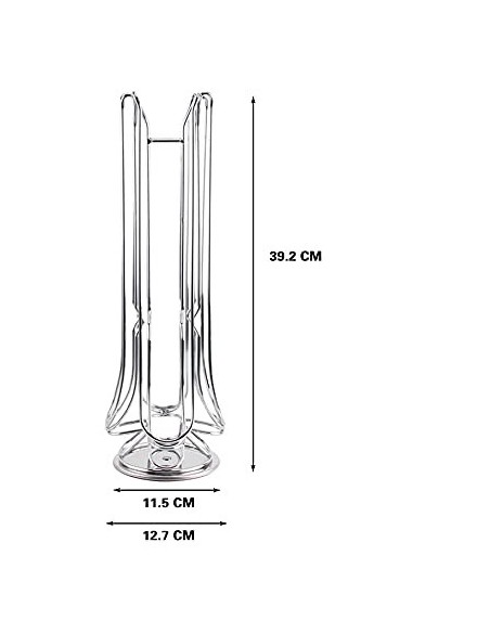 EXZACT Soporte para cápsulas de café, compatible con cápsulas Vertuo Nespresso  24 piezas  – Estante giratorio para torre de 
