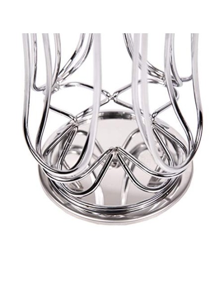 EXZACT Soporte para cápsulas de café, compatible con cápsulas Vertuo Nespresso  24 piezas  – Estante giratorio para torre de 