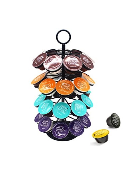 Wdmiya Soporte Giratorio para Cápsulas, Soporte para Cápsulas de Café Dolce Gusto para 36 piezas, Almacenamiento y Organizaci