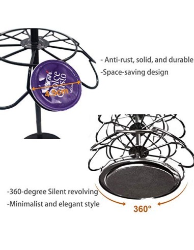 Wdmiya Soporte Giratorio para Cápsulas, Soporte para Cápsulas de Café Dolce Gusto para 36 piezas, Almacenamiento y Organizaci