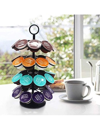 Wdmiya Soporte Giratorio para Cápsulas, Soporte para Cápsulas de Café Dolce Gusto para 36 piezas, Almacenamiento y Organizaci