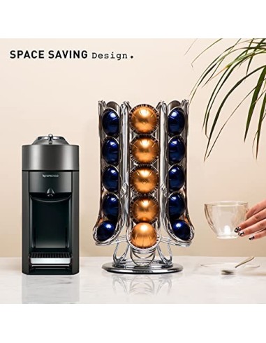 PEAK COFFEE Porta Capsulas para Nespresso Vertuo 30+ Piezas | Soporte Capsulas Compatible con Capsulas Vertuoline | Dispensad