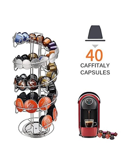 Soporte para cápsulas de café, SUNASQ Soporte para cápsulas de café con capacidad para 50 cápsulas, Organizador de almacenami
