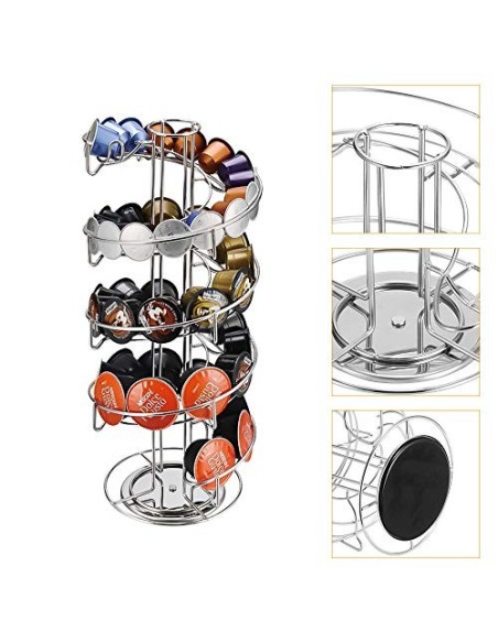 Soporte para cápsulas de café, SUNASQ Soporte para cápsulas de café con capacidad para 50 cápsulas, Organizador de almacenami