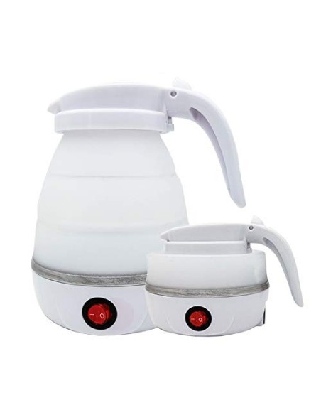 Jooheli Hervidor Eléctrico Plegable,600ml Hervidor Eléctrico Plegable con Fondo de Acero Inoxidable para Viajes para Senderis