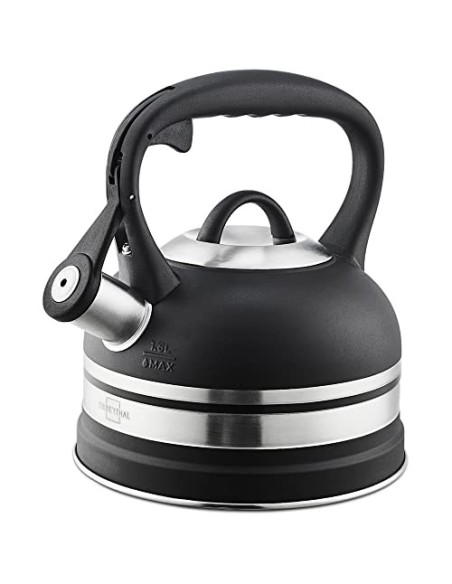 SILBERTHAL Tetera inducción 1,6 litros | Tetera silbante todo tipo de cocinas | Hervidor silbato para estufa | Acero inoxidab