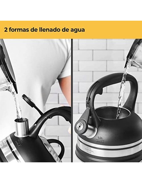 SILBERTHAL Tetera inducción 1,6 litros | Tetera silbante todo tipo de cocinas | Hervidor silbato para estufa | Acero inoxidab