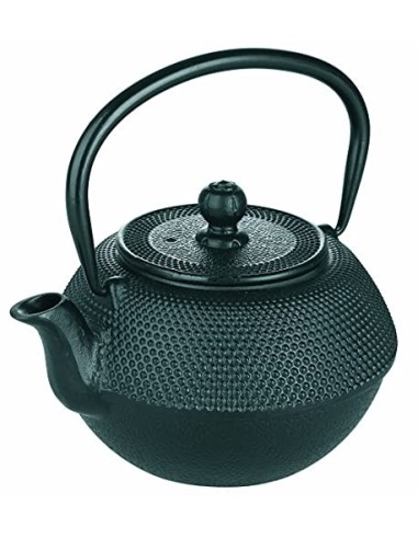 IBILI Hierro Fundido Color Negro-Tetera de Mesa-Mantiene el Calor-Asa Plegable-0,30 litros, Acero Inoxidable