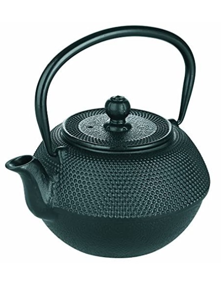 IBILI Hierro Fundido Color Negro-Tetera de Mesa-Mantiene el Calor-Asa Plegable-0,30 litros, Acero Inoxidable