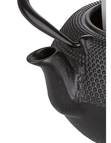 IBILI Hierro Fundido Color Negro-Tetera de Mesa-Mantiene el Calor-Asa Plegable-0,30 litros, Acero Inoxidable