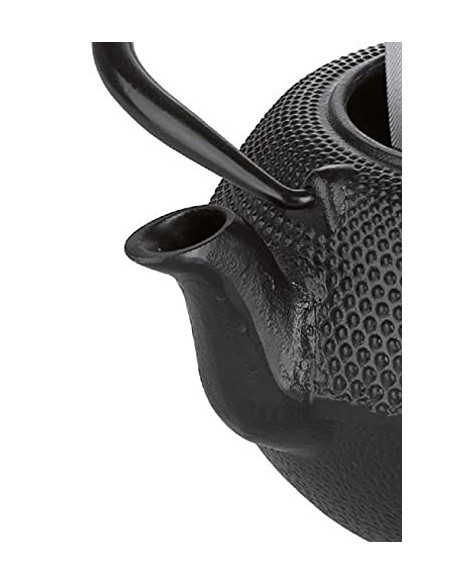 IBILI Hierro Fundido Color Negro-Tetera de Mesa-Mantiene el Calor-Asa Plegable-0,30 litros, Acero Inoxidable