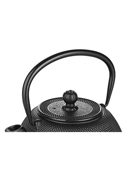 IBILI Hierro Fundido Color Negro-Tetera de Mesa-Mantiene el Calor-Asa Plegable-0,30 litros, Acero Inoxidable