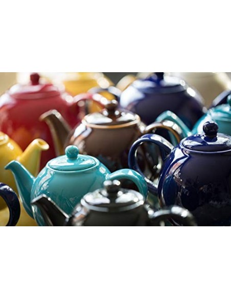 London Pottery Globe Tetera con colador, cerámica, Agua, 4 Cup  900 ml 