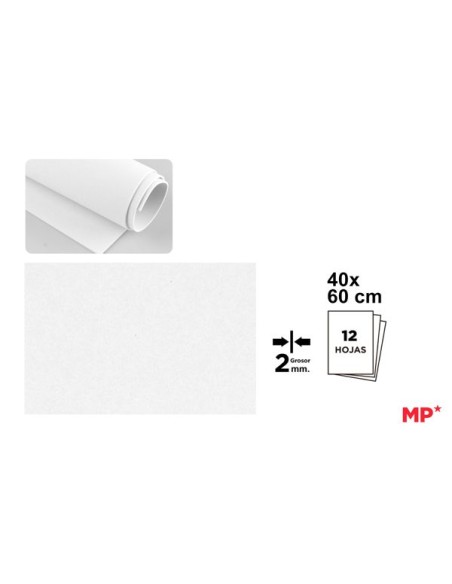Goma eva con 40x60cm - Paquete de 12hojas