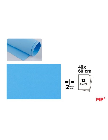 Goma eva con 40x60cm - Paquete de 12hojas