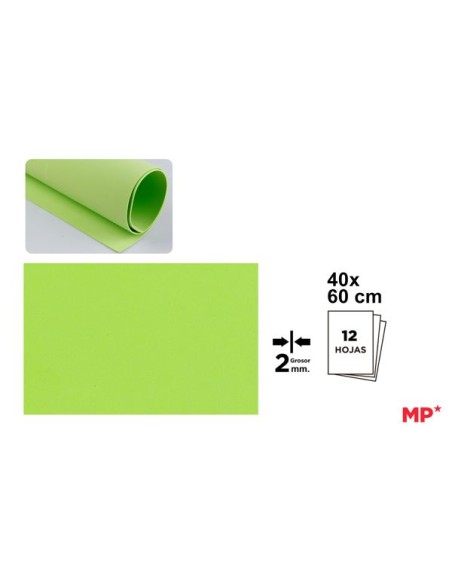 Goma eva con 40x60cm - Paquete de 12hojas