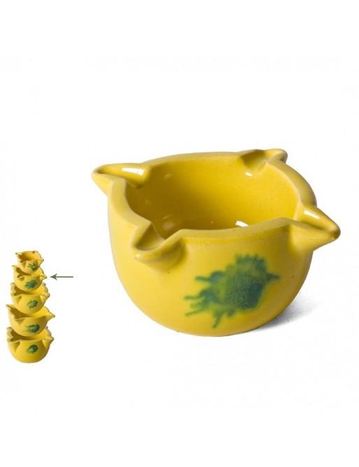 Mortero amarillo mini 7cm + mano mortero 16cm