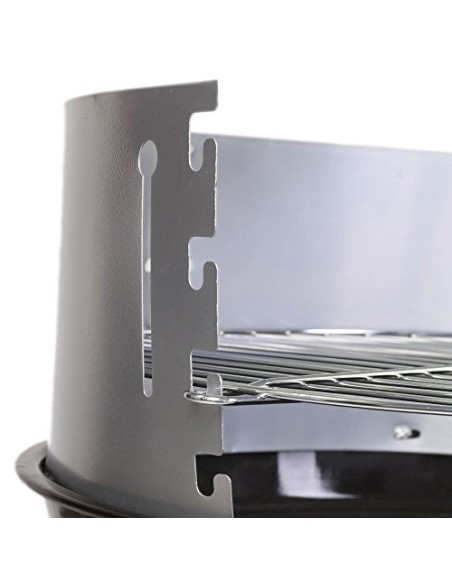 Ldk Garden Barbacoa de carbón y Estructura de Acero Negra, 45x45x74 cm