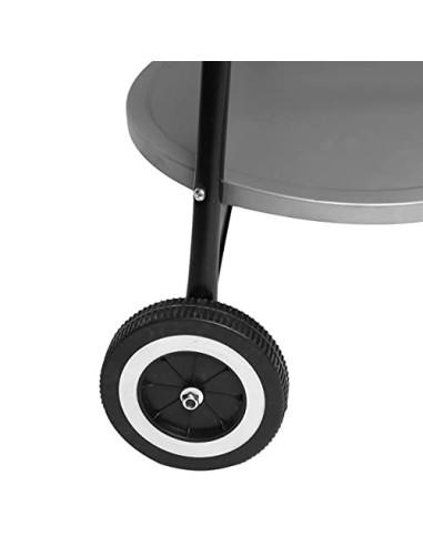 Ldk Garden Barbacoa Redonda de carbón y Estructura de Acero Negra