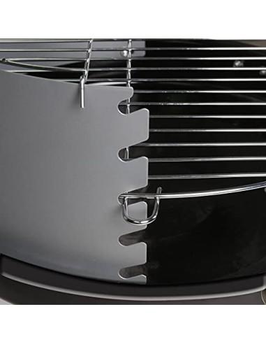 Ldk Garden Barbacoa Redonda de carbón y Estructura de Acero Negra