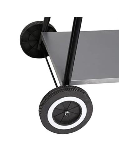 Ldk Garden Barbacoa de carbón con parrilla y Estructura de Acero Negra  Rectangular 