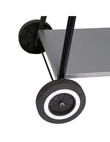 Ldk Garden Barbacoa de carbón con parrilla y Estructura de Acero Negra  Rectangular 