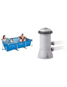 Intex 28270Np Small Frame Piscina Desmontable, 220 X 150 X 60 Cm, 1.662 litros + 28604 Depuradora Cartucho Filtros Tipo A, 20