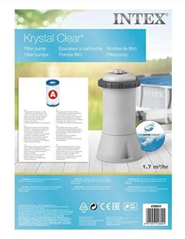 Intex 28270Np Small Frame Piscina Desmontable, 220 X 150 X 60 Cm, 1.662 litros + 28604 Depuradora Cartucho Filtros Tipo A, 20