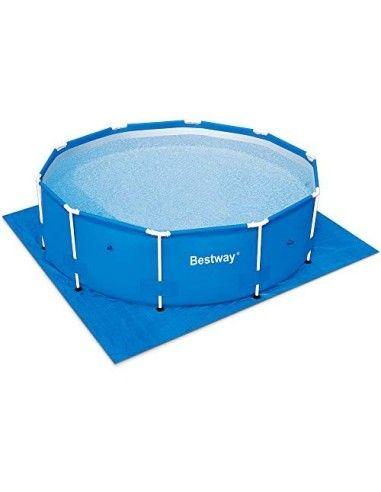 Bestway Lona de PE para protección de Piso de Piscinas 335x335cm Azul Resistente